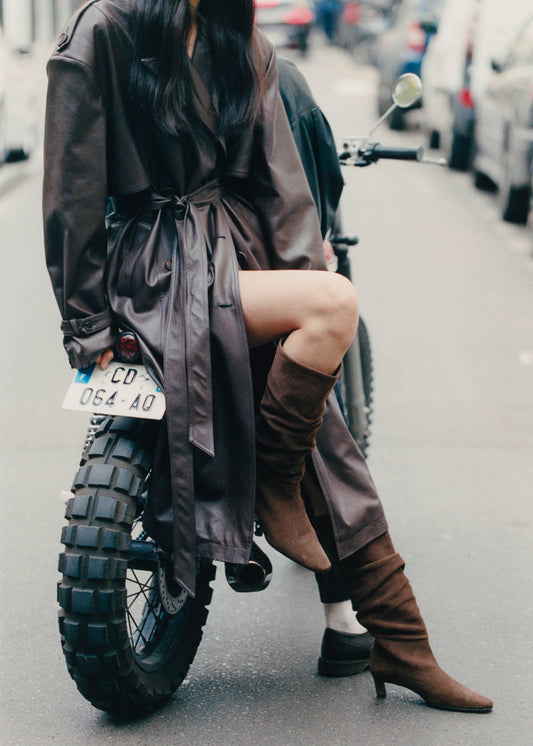 Kalila Botas de Cuero Ante Marrón-image