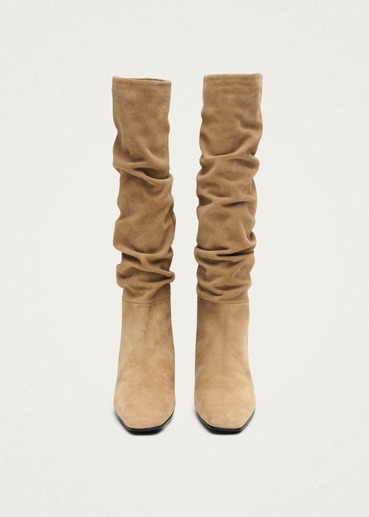 Kalila Suede Sand Leather Boots-image