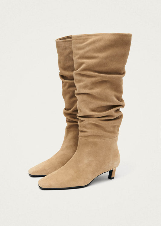 Kalila Suede Sand Leather Boots-image