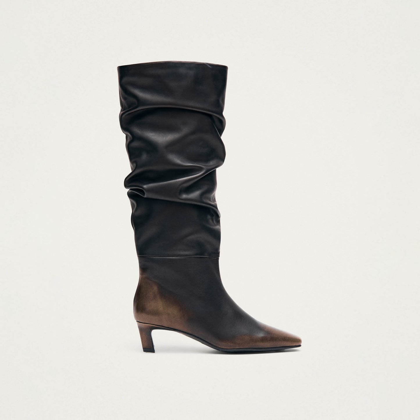 Kalila Vintage Effect Brown Leather Boots