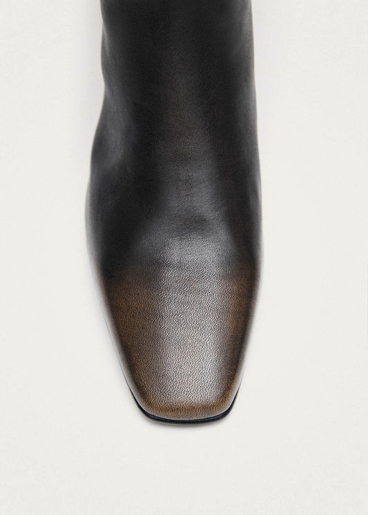 Kalila Vintage Effect Brown Leather Boots-image