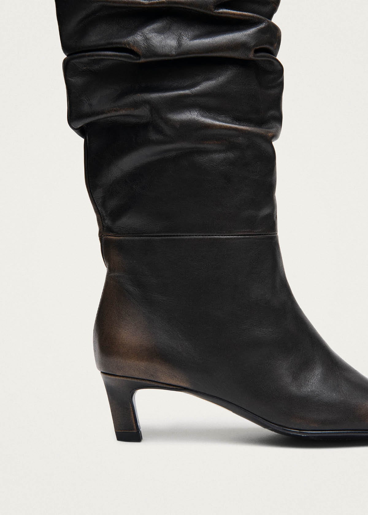 Kalila Vintage Effect Brown Leather Boots