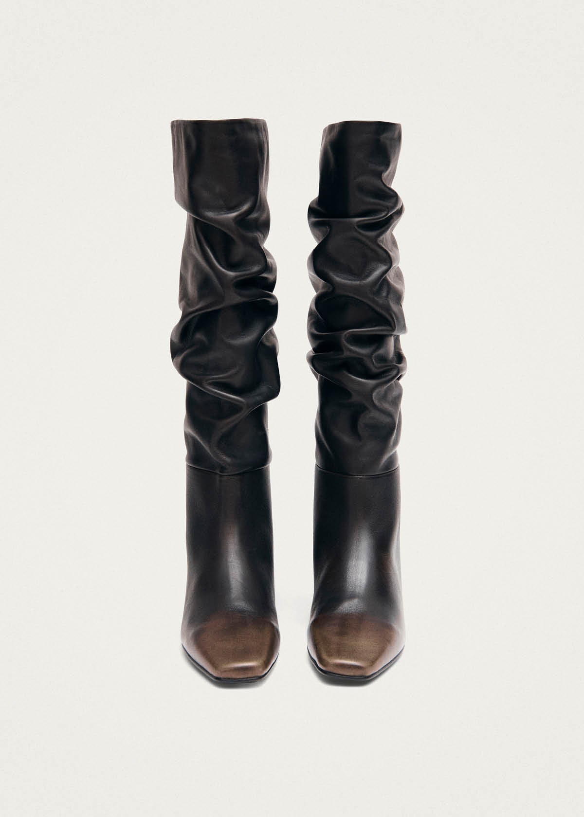 Kalila Vintage Effect Brown Leather Boots