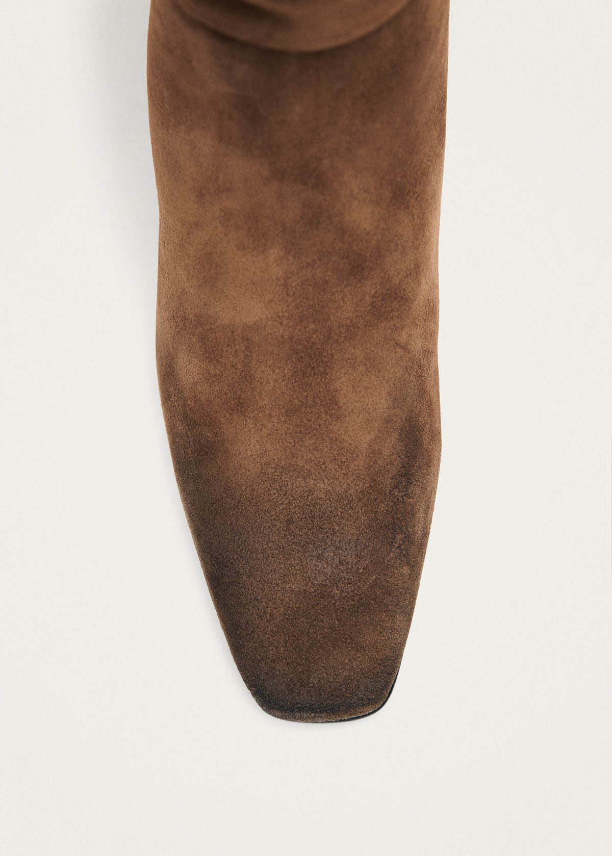 Kalila Botas de Cuero Color Cognac con Efecto Vintage de Gamuza