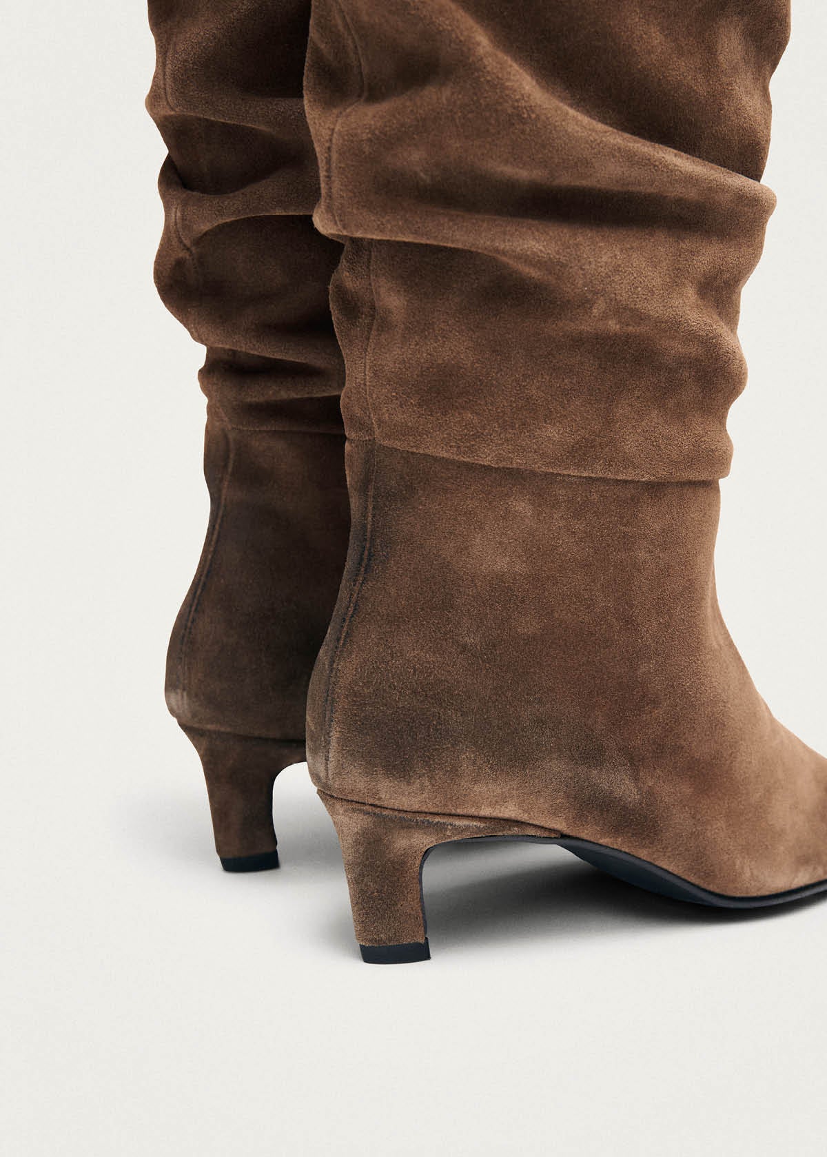 Kalila Botas de Cuero Color Cognac con Efecto Vintage de Gamuza