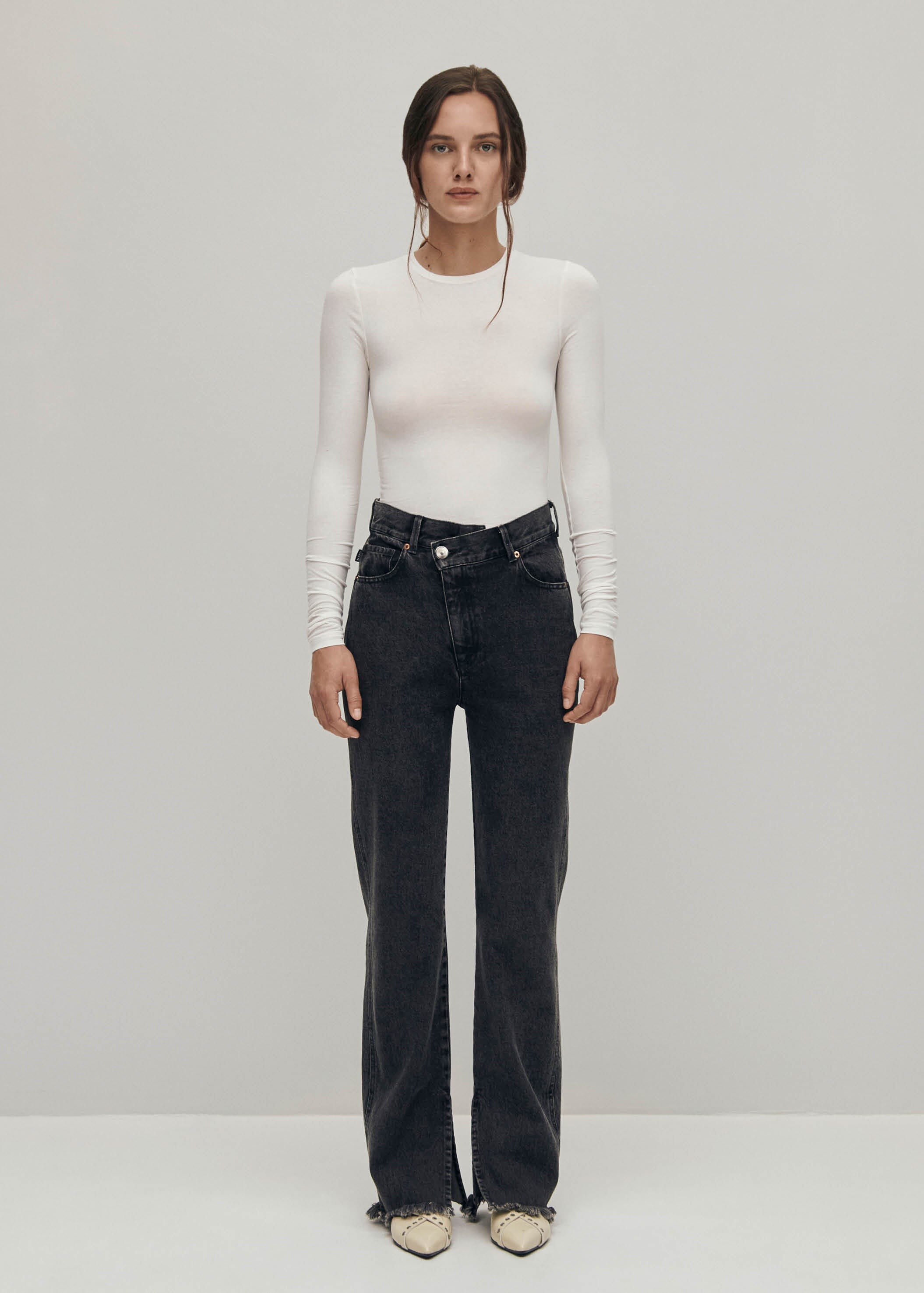 Kansas Black Denim Pants | ALOHAS