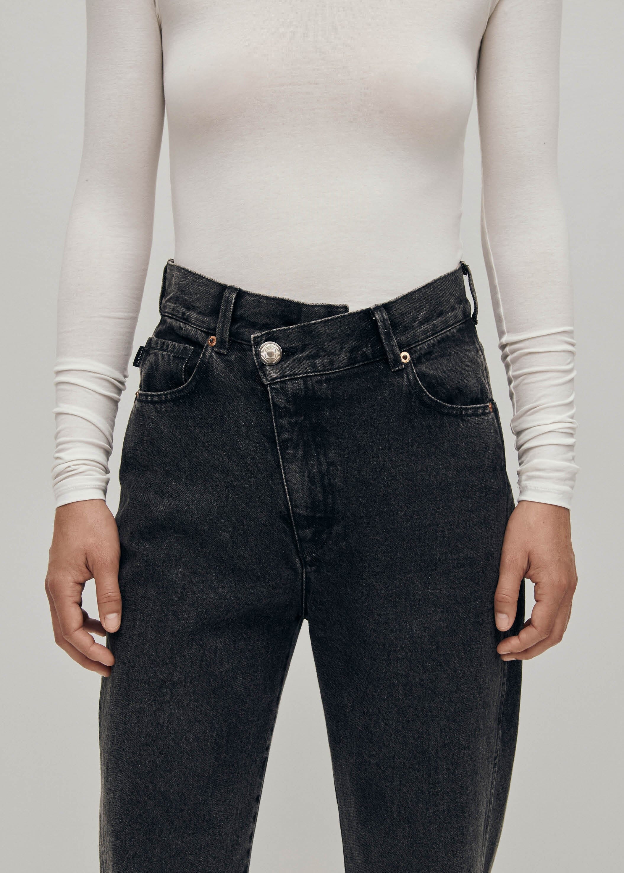 Kansas Black Denim Pants | ALOHAS