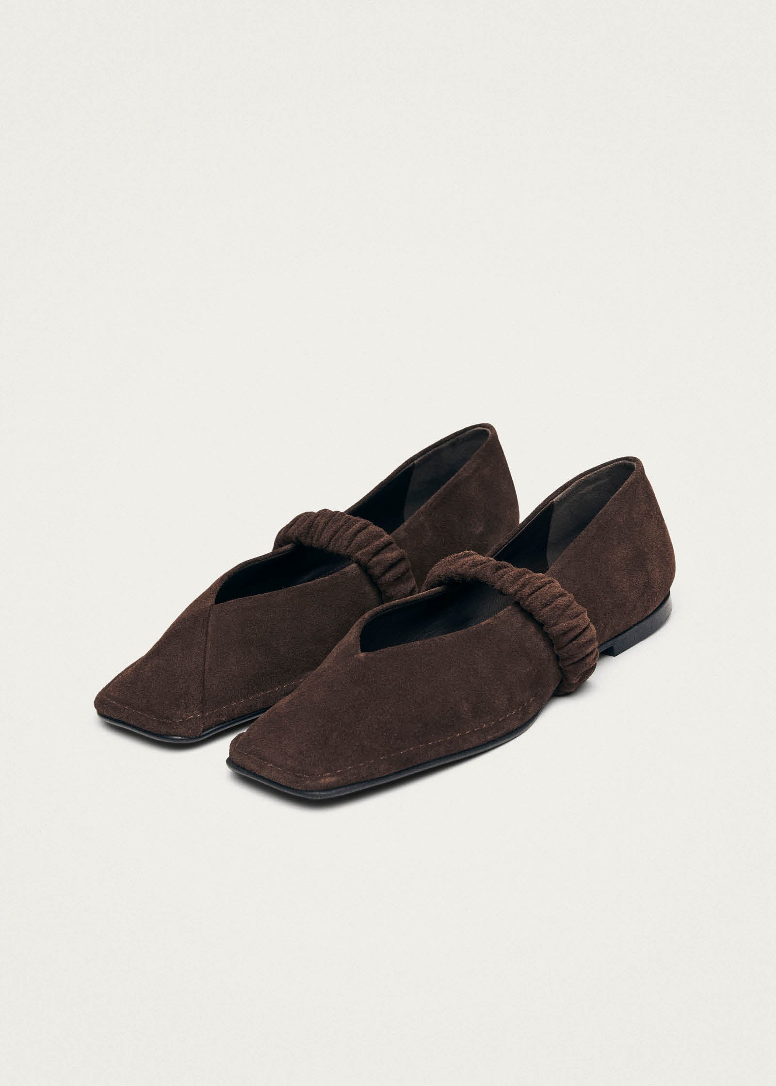 Lautan Ballerine in Pelle Scamosciata Marrone
