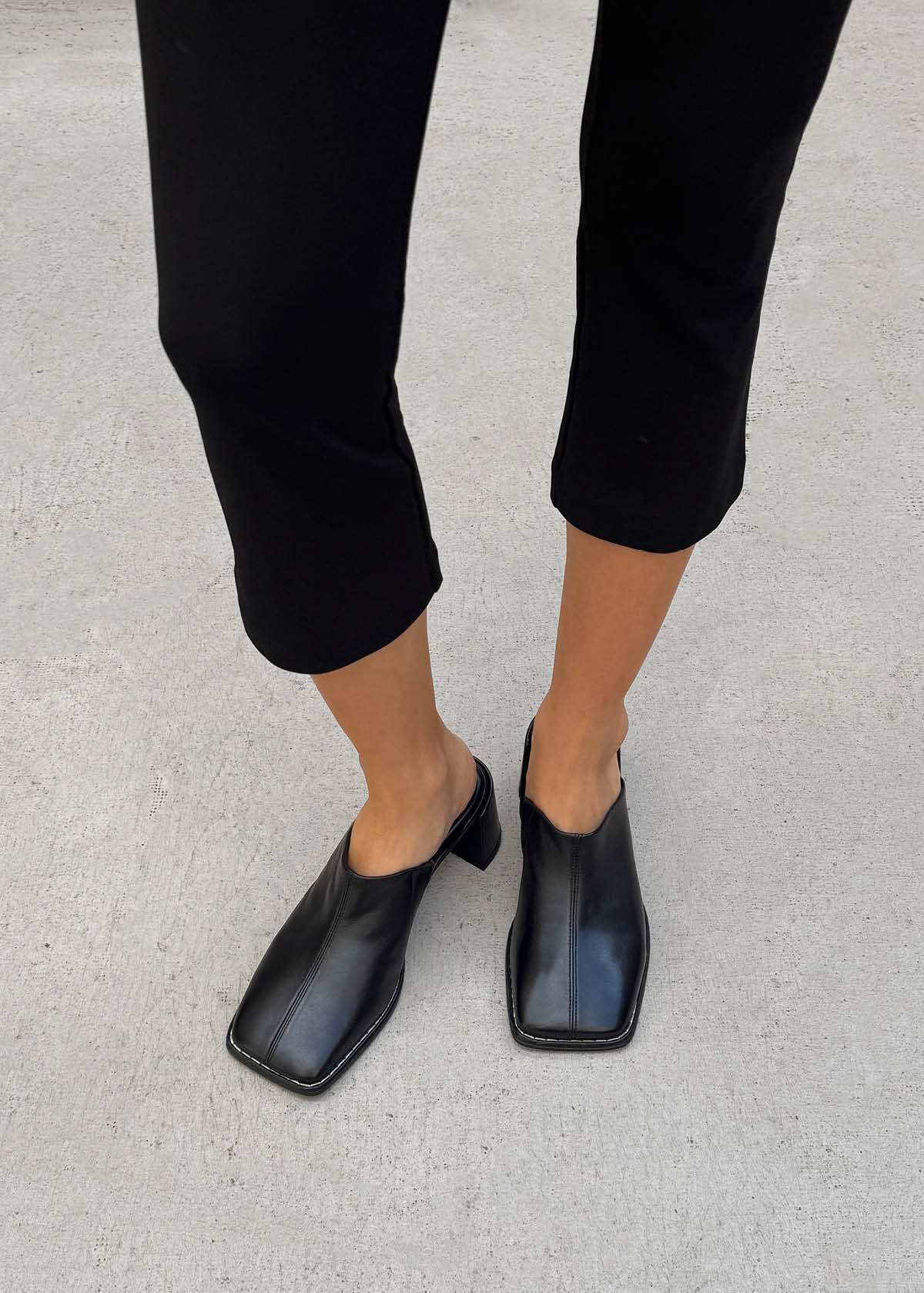 Mules Lex en cuir noir