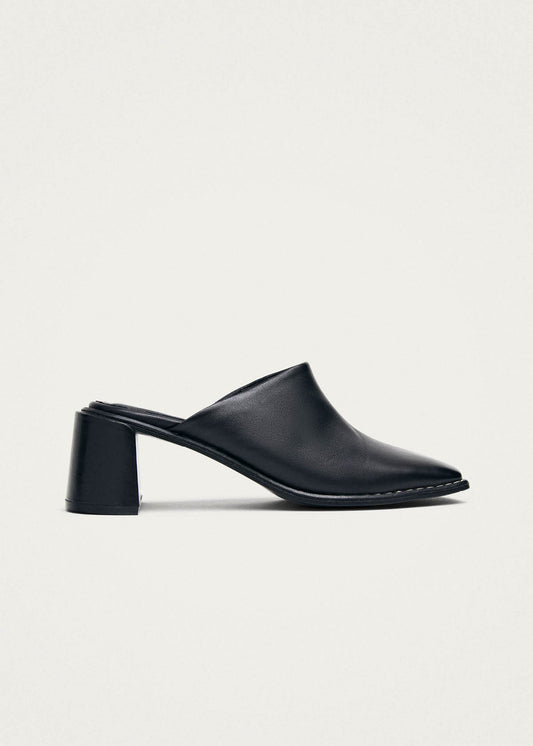 Lex schwarze Leder-Mules-image