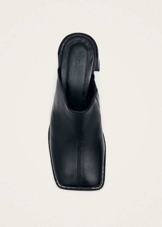 Lex Black Leather Mules-image