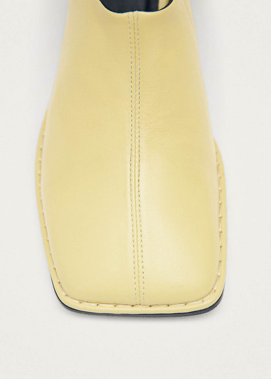 Lex Butter Yellow Leather Mules-image
