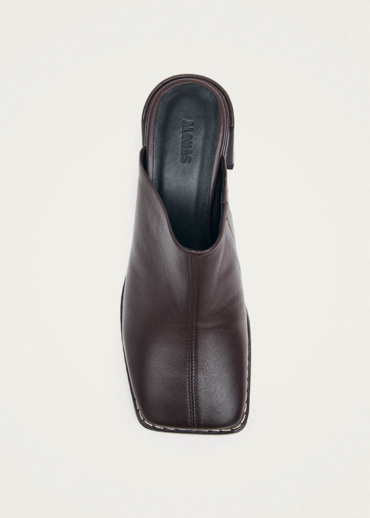 Mules en cuir Lex chocolat noir