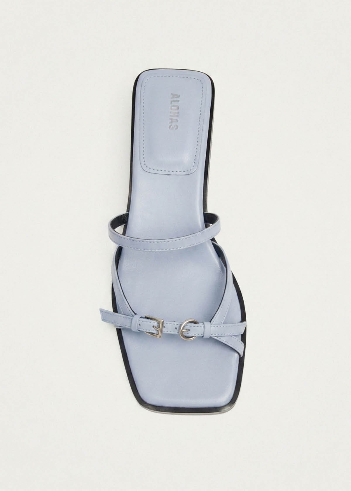 Sandalias de cuero azul Liko