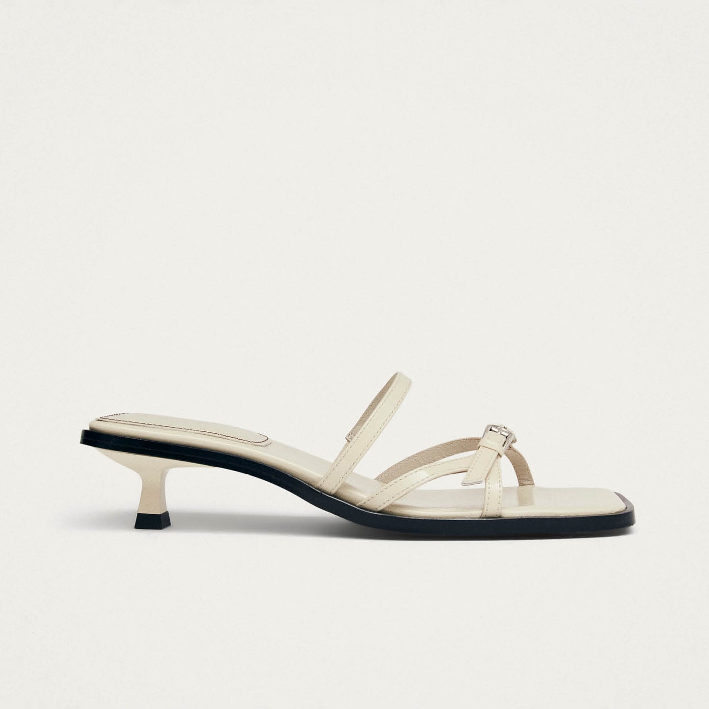 Liko Patent Cream Leather Sandals