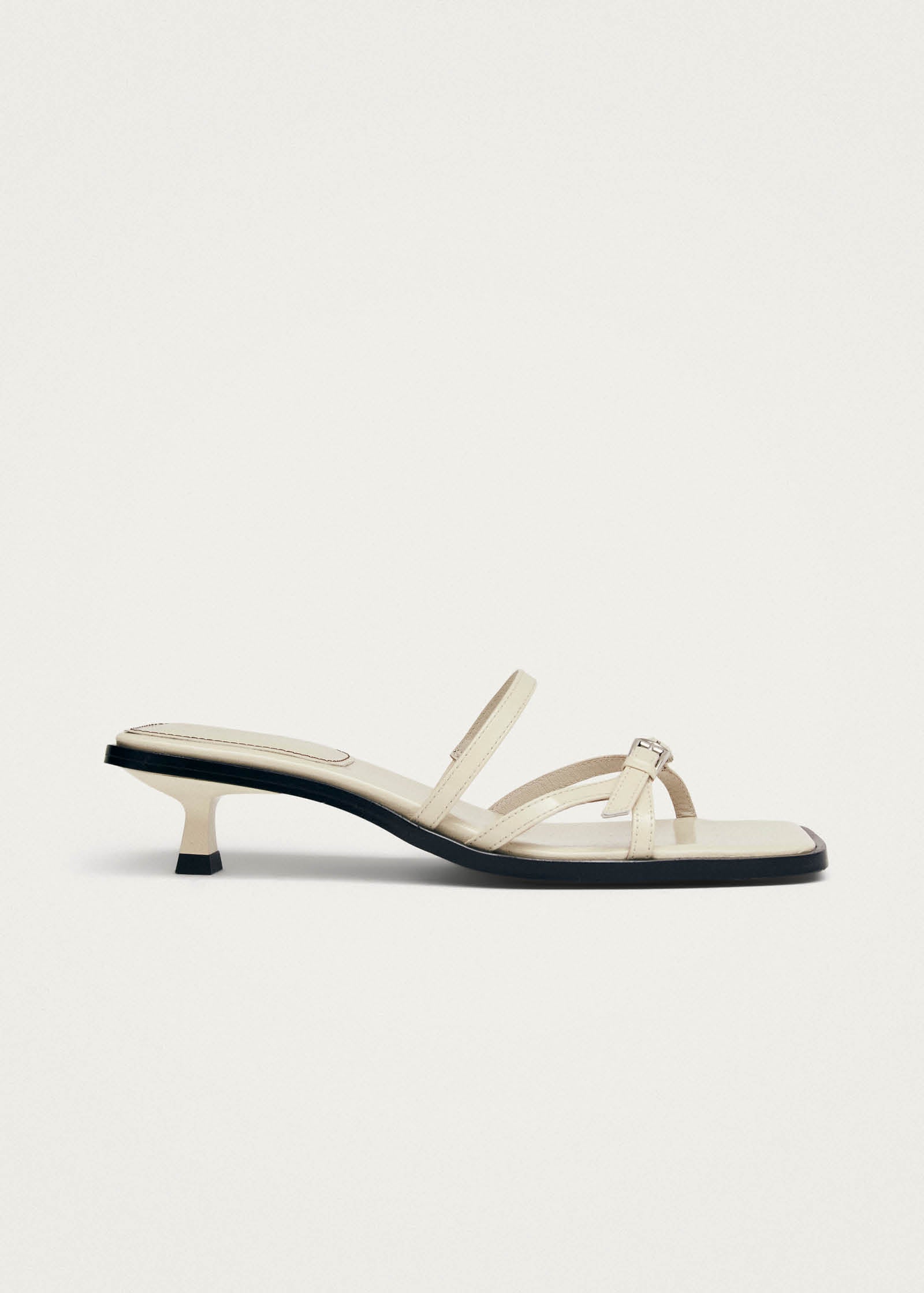 Liko Patent Cream Leather Sandals