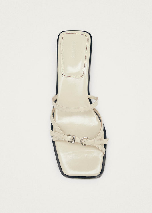 Liko Patent Cream Leather Sandals-image