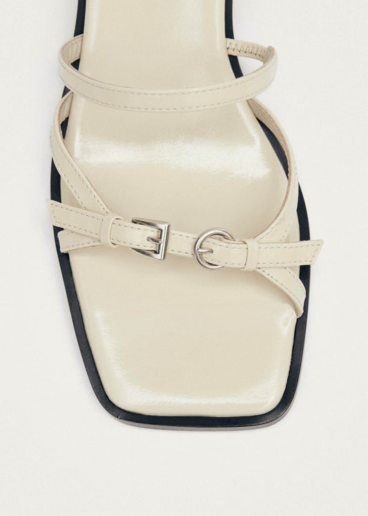 Liko Patent Cream Leather Sandals-image