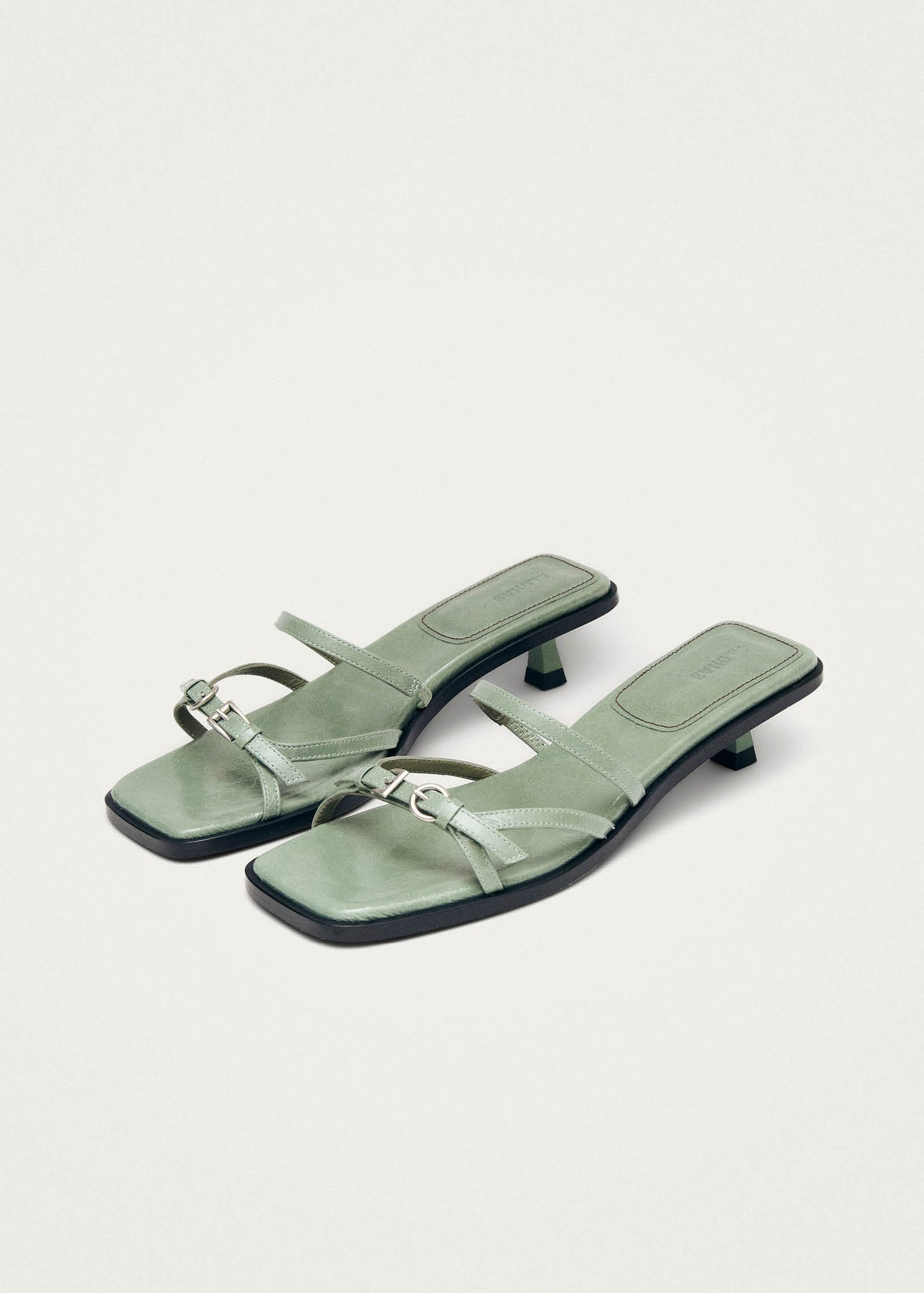 Liko Patent Matcha Leather Sandals