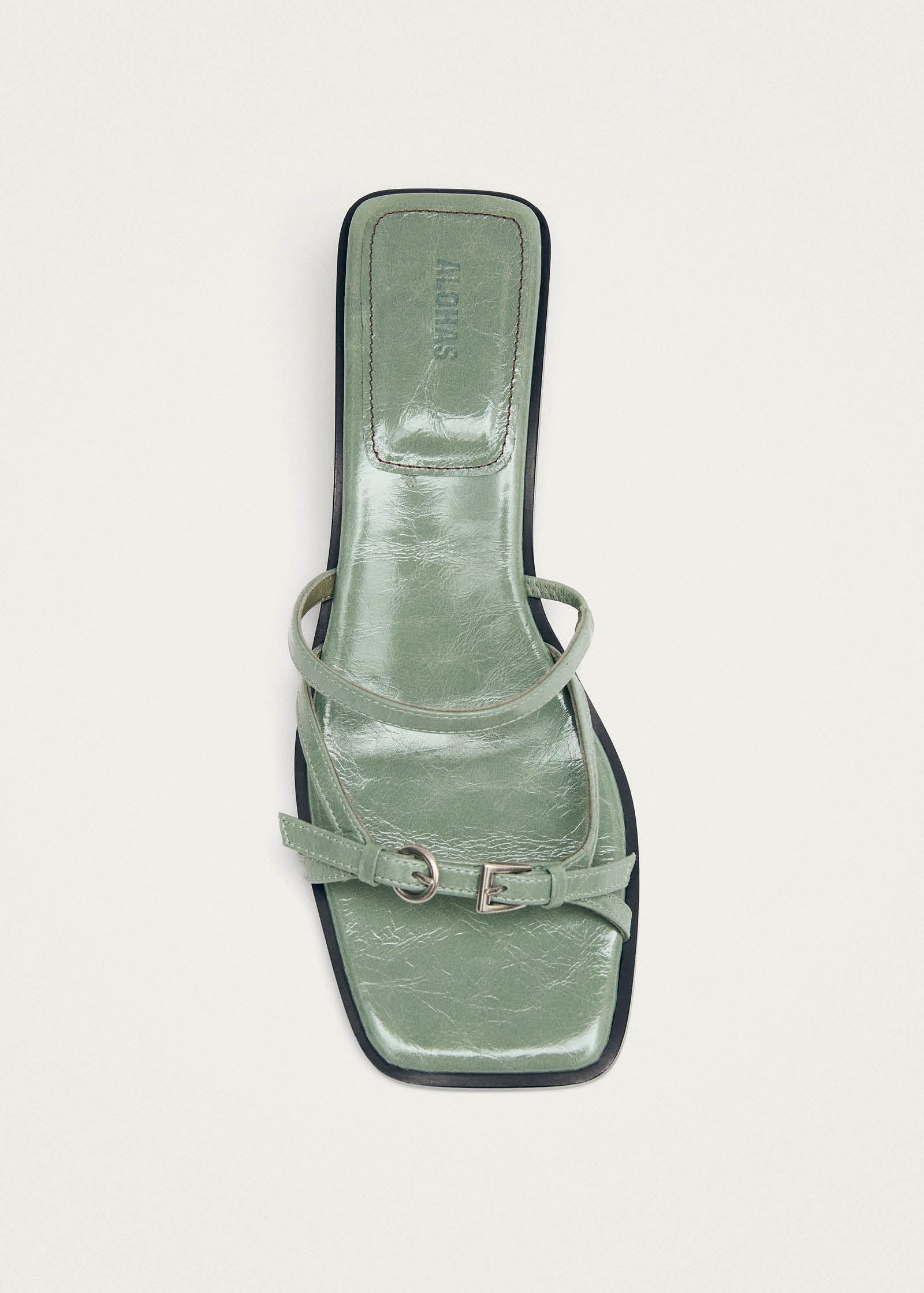 Liko Patent Matcha Leather Sandals