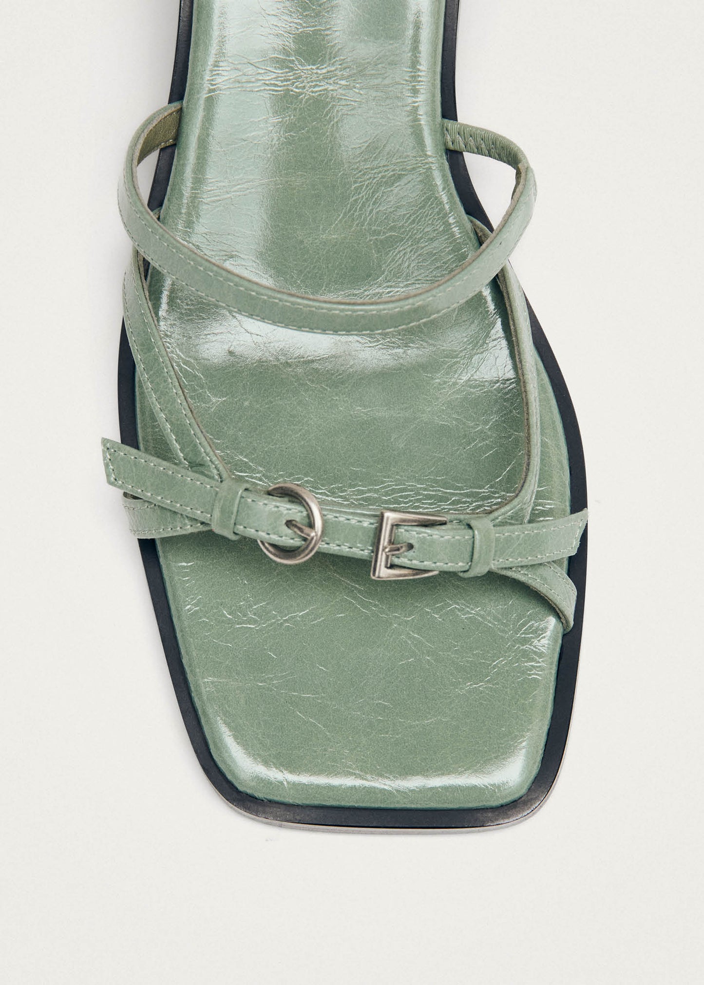 Liko Patent Matcha Leather Sandals