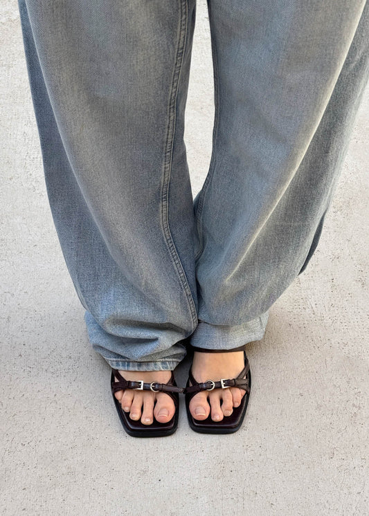 Liko Rift Sandali in Pelle Marrone Scuro-image