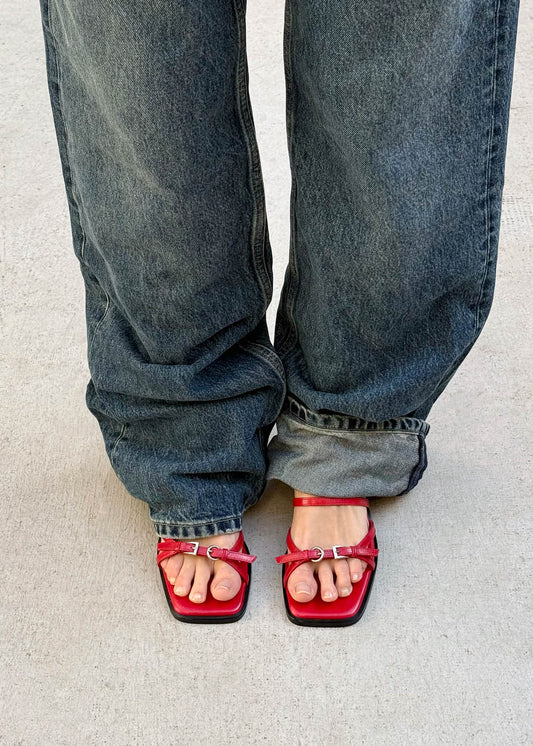 Liko Rift Sandali in Pelle Rossa-image