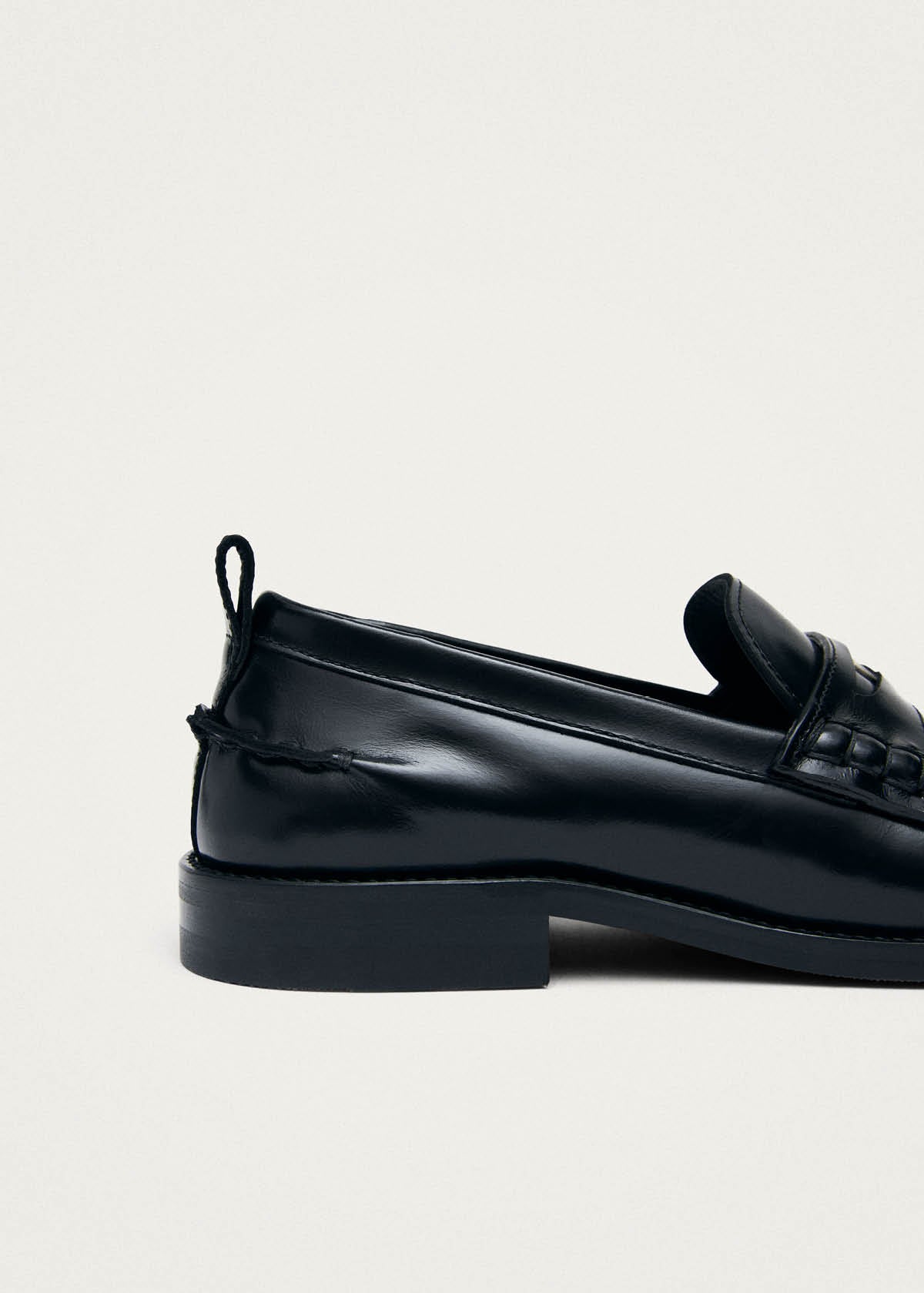 Linden Black Leather Loafers