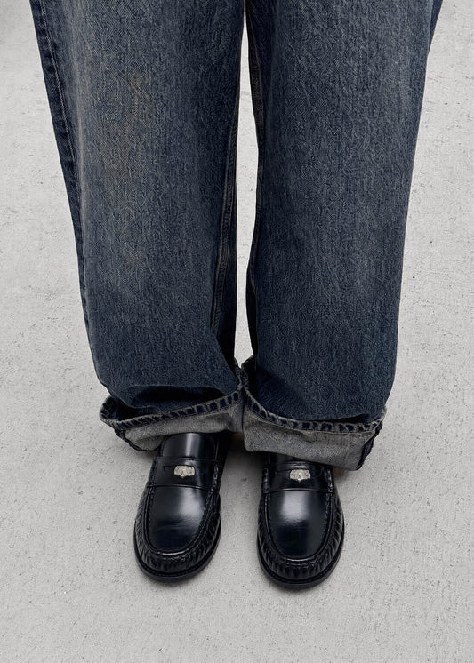 Linden Mocassins En Cuir Noir-image
