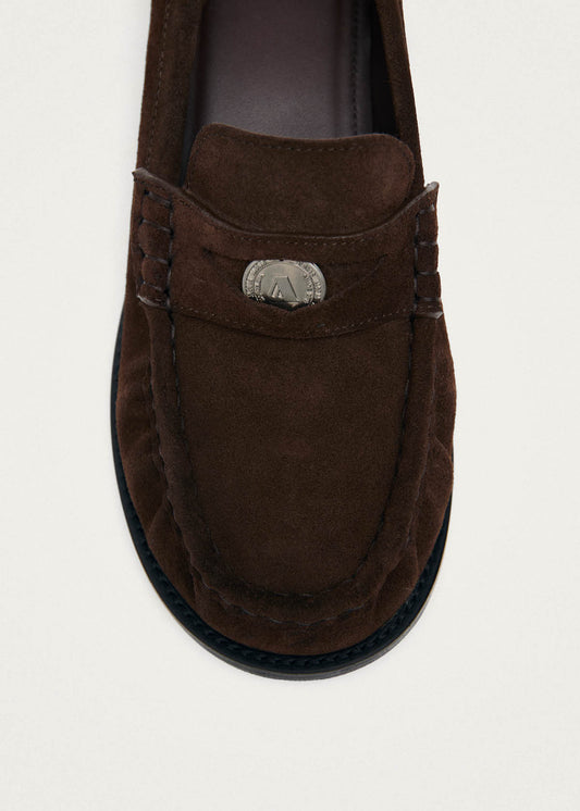 Linden Mocassins En Cuir Marron Suédé-image