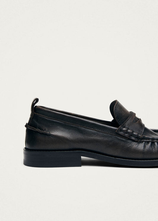 Linden Mocassins en Cuir Marron Effet Vintage-image
