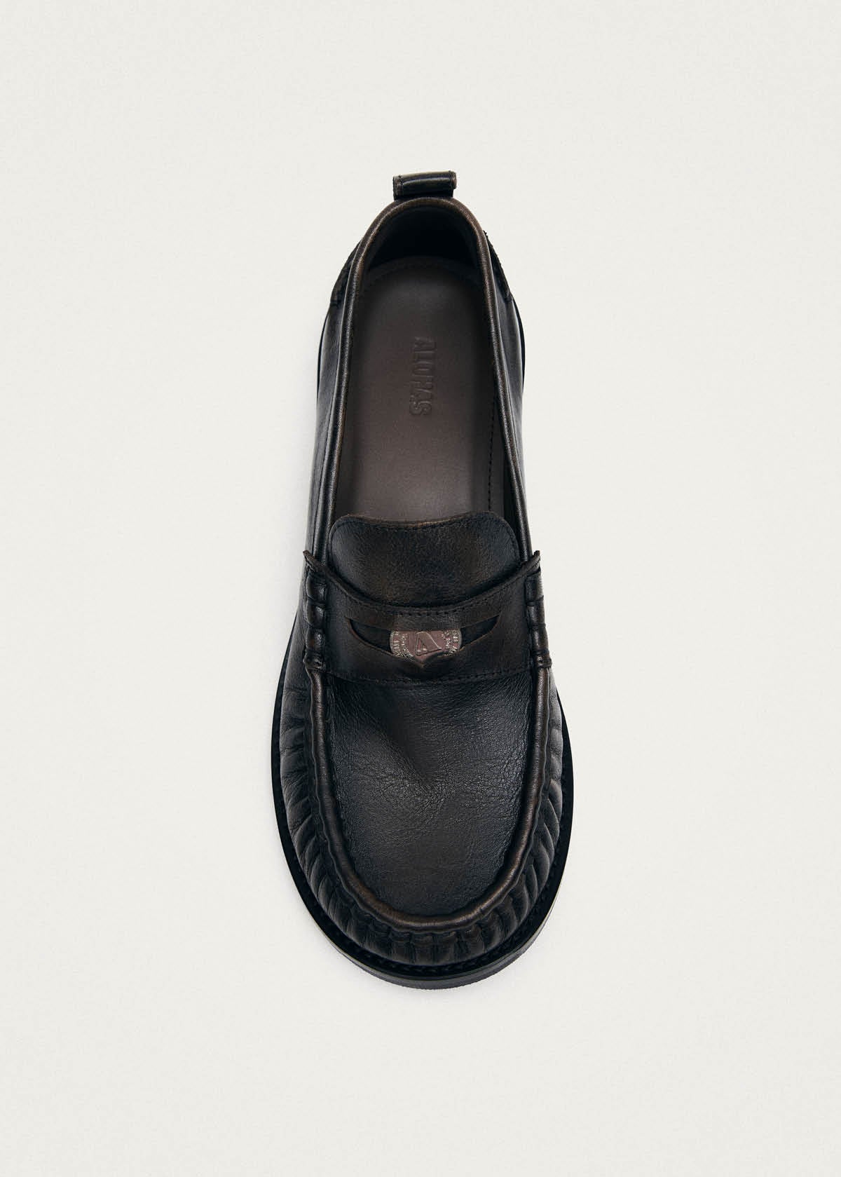 Linden Vintage Effect Brown Leather Loafers