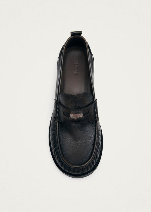 Linden Mocassins en Cuir Marron Effet Vintage-image