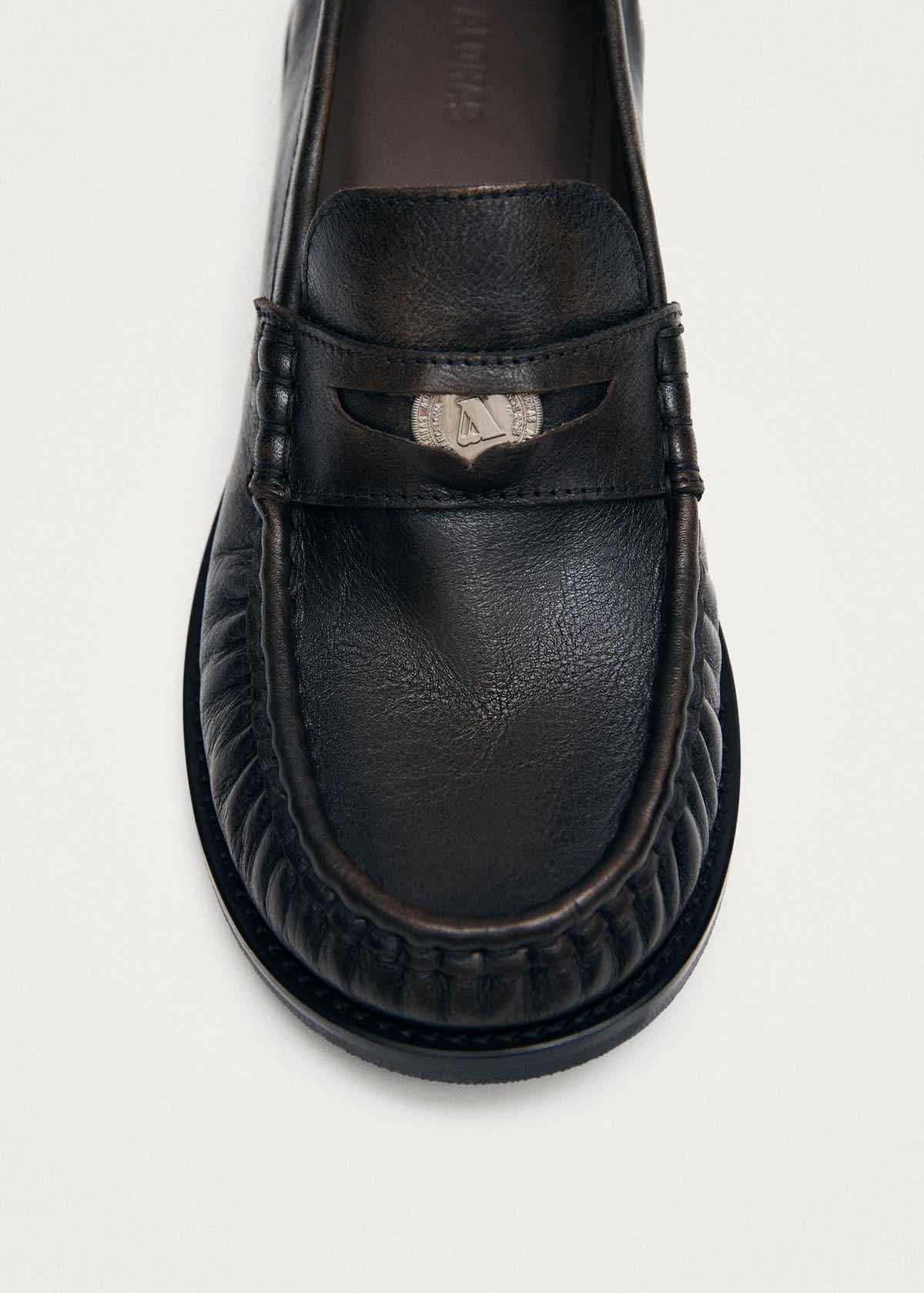 Linden Vintage Effect Brown Leather Loafers