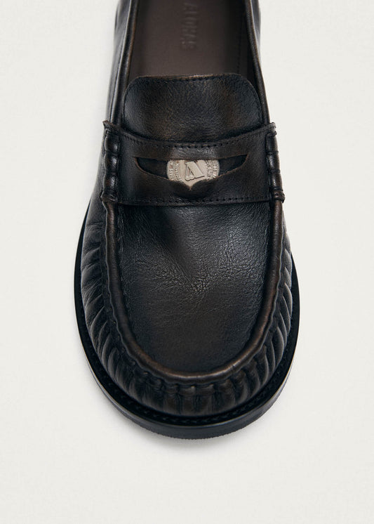 Linden Mocassins en Cuir Marron Effet Vintage-image