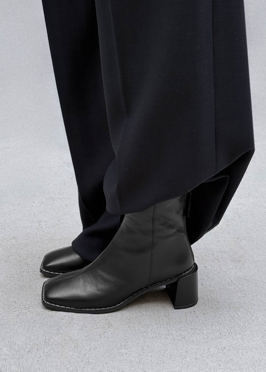 Luc Black Leather Ankle Boots-image