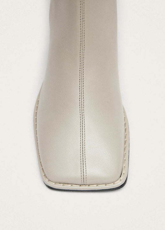 Luc Cream Leather Ankle Boots-image