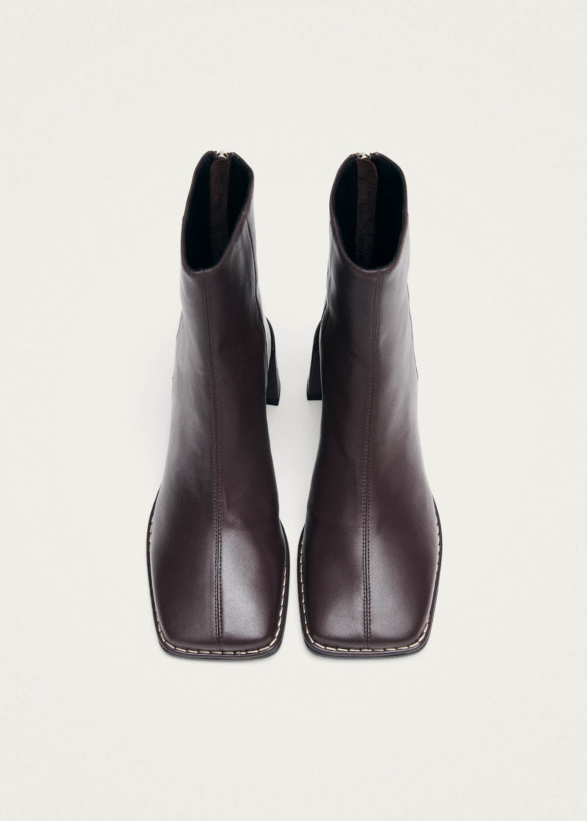 Luc Botines de Cuero Chocolate Oscuro