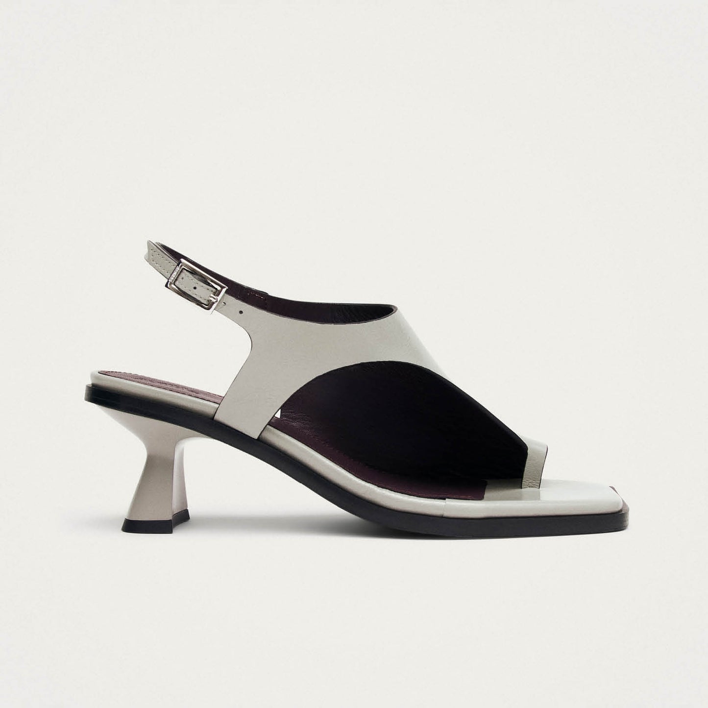 Mahina Rift Grey Leather Sandals