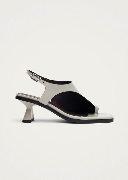 Mahina Rift Grey Leather Sandals