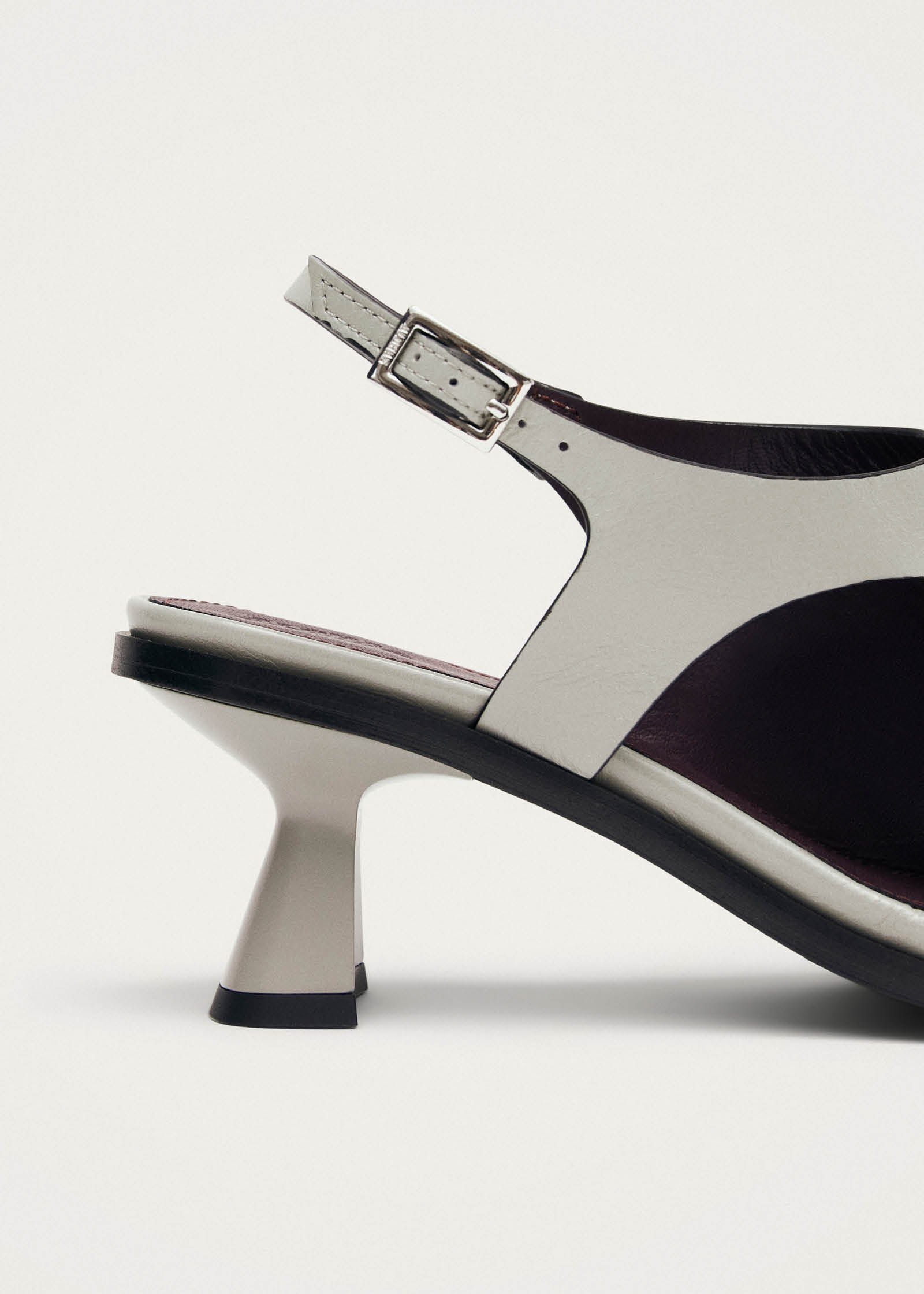 Mahina Rift Grey Leather Sandals