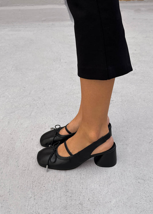 Escarpins en cuir noir Marly-image