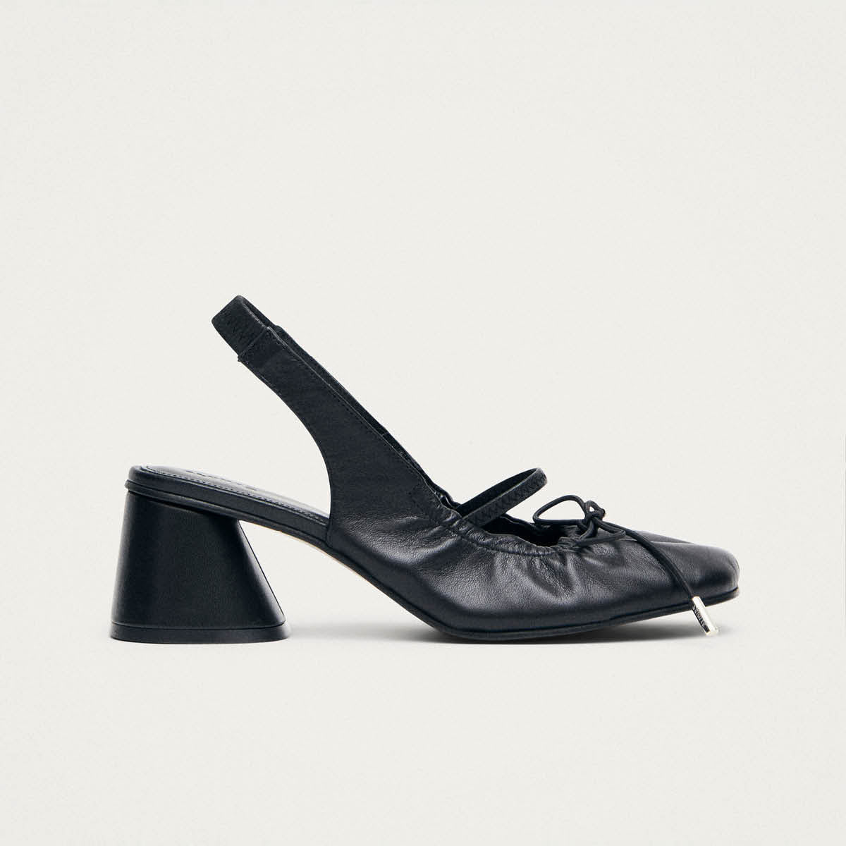Escarpins en cuir noir Marly