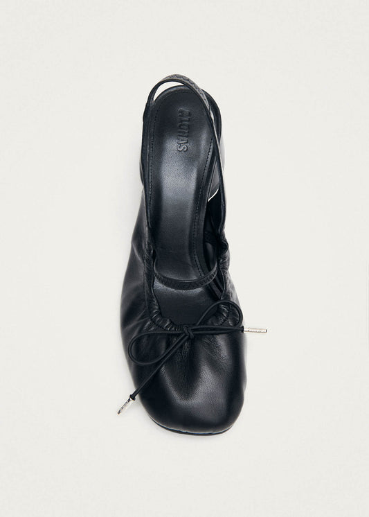 Escarpins en cuir noir Marly-image