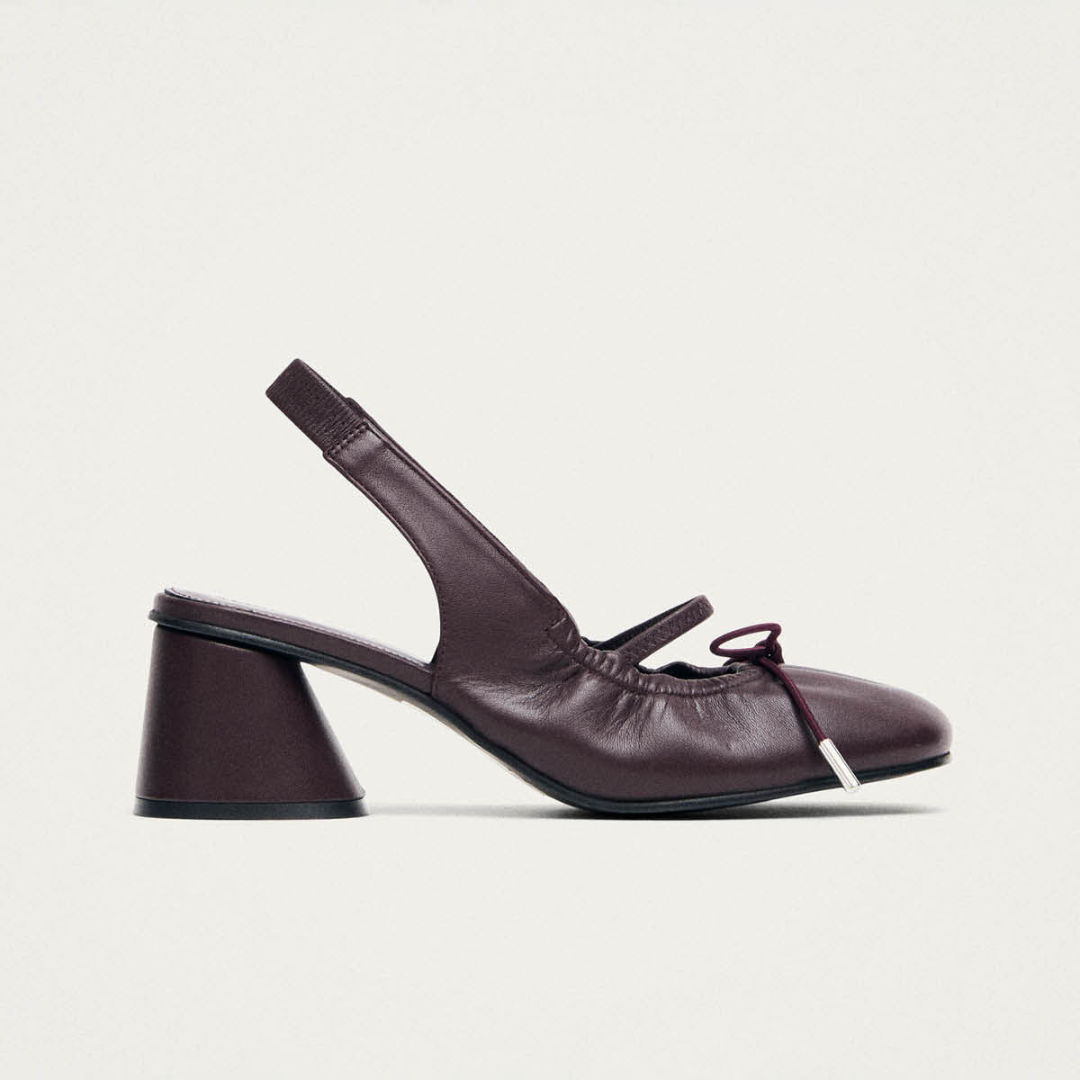 Escarpins en cuir bordeaux Marly