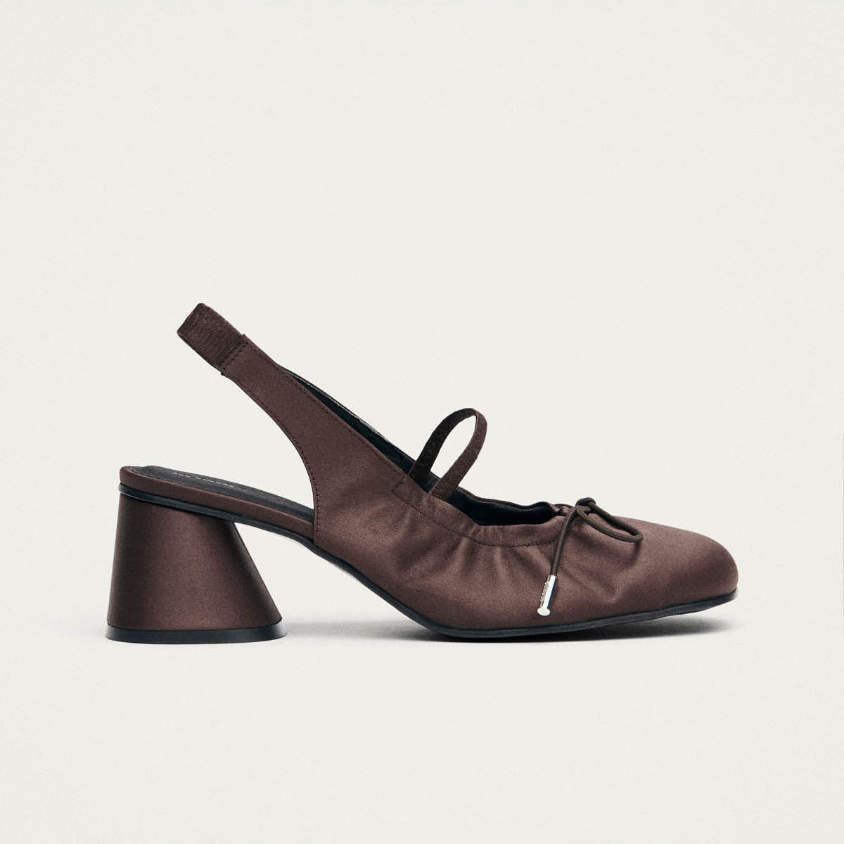 Escarpins en textile Marly Silky chocolat noir