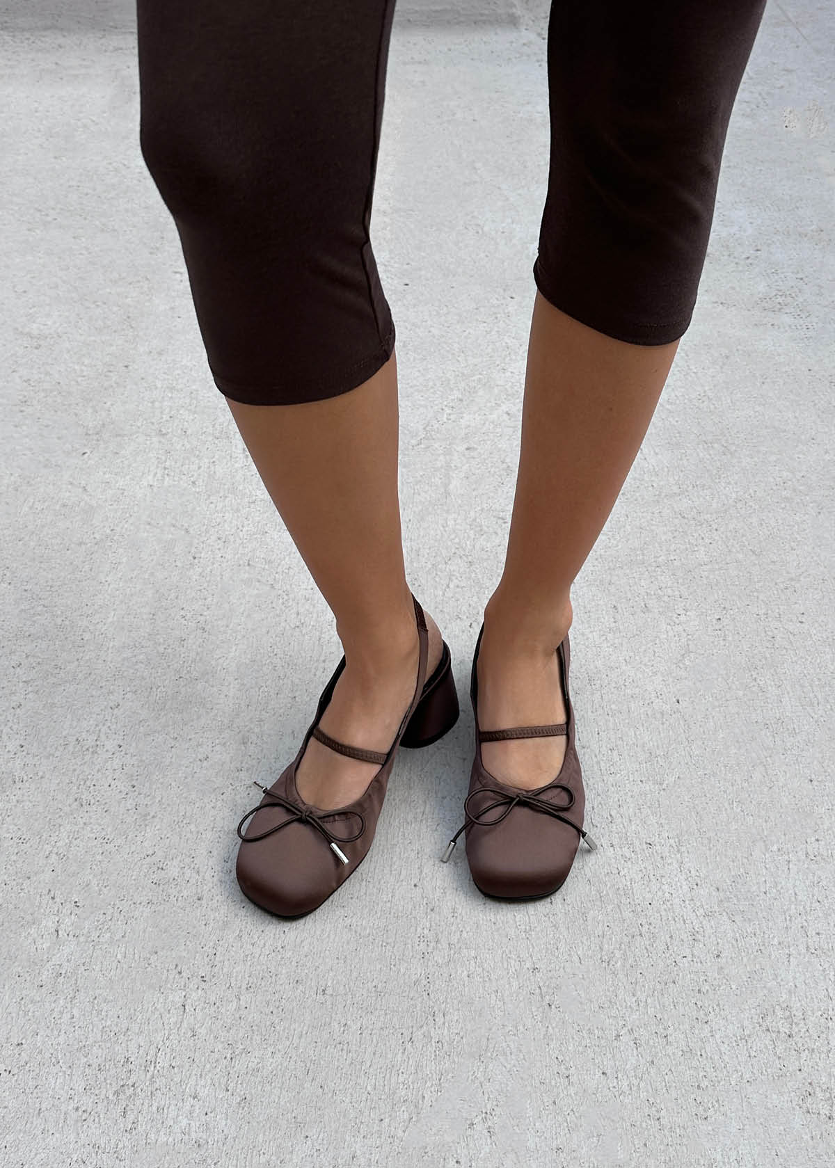 Escarpins en textile Marly Silky chocolat noir