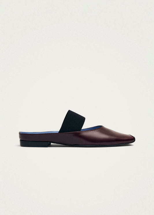 Mele Rift Burgundy Leather Mules-image