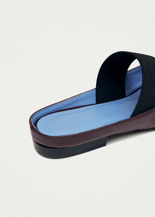 Mele Rift Burgundy Leather Mules-image