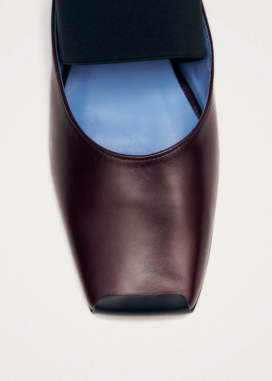 Mele Rift Burgundy Leather Mules-image